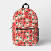 Sac À Dos Imprimé Motif de délice aux fraises (Recto)