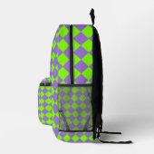 Sac À Dos Imprimé Motif de diamant Purple Green Checker (Droite)