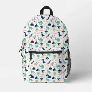Sac À Dos Imprimé Motif de dinosaure préhistorique joueur et de volc