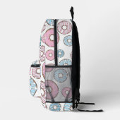 Sac À Dos Imprimé Motif De Donuts, Donuts Roses, Donuts Bleus (Droite)
