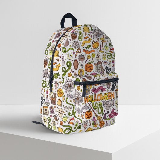 Sac À Dos Imprimé Motif de doodle Halloween mignon