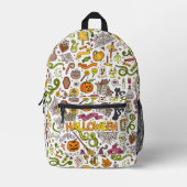 Sac À Dos Imprimé Motif de doodle Halloween mignon (Recto)