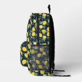 Sac À Dos Imprimé Motif de feuille jaune citron (Droite)