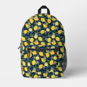 Sac À Dos Imprimé Motif de feuille jaune citron (Recto)