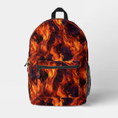 Sac À Dos Imprimé Motif de flammes (Recto)