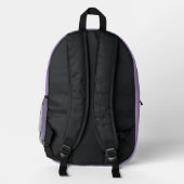Sac À Dos Imprimé Motif de fleurs bleu violet (Verso)