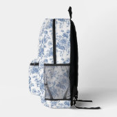 Sac À Dos Imprimé Motif de fleurs bleues (Droite)