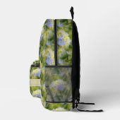 Sac À Dos Imprimé Motif de fleurs Blue Hydrangea Personnalisé (Droite)