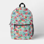 Sac À Dos Imprimé Motif de fleurs peintes (Recto)
