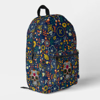 Motif de fleurs rétro coloré | crâne rétro