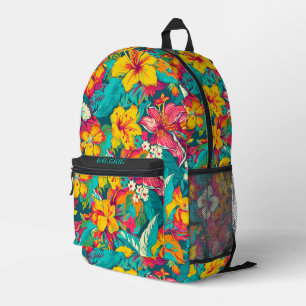 Sac À Dos Imprimé Motif de fleurs tropicales colorées