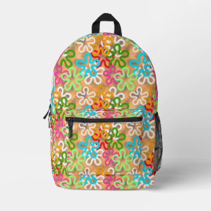 Sac À Dos Imprimé Motif de formes Abstraites de Blob Africain coloré