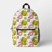 Sac À Dos Imprimé Motif de fruits texturés à main libre (Recto)