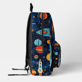 Sac À Dos Imprimé motif de fusée Abstrait (Gauche)