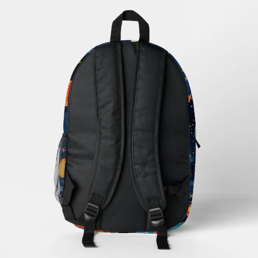 Sac À Dos Imprimé motif de fusée Abstrait (Verso)