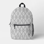 Sac À Dos Imprimé Motif de géométrie abstraite gris clair (Recto)