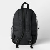 Sac À Dos Imprimé Motif de géométrie abstraite gris clair (Verso)