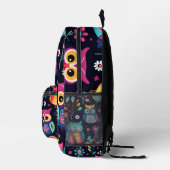 Sac à dos imprimé motif de hibou coloré (Droite)