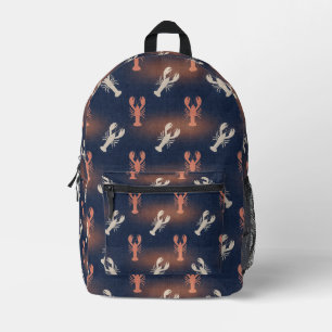 Sac À Dos Imprimé Motif de homard côtier – Été fruits de mer nautiqu