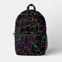 Motif de ligne courbe multicolore Neon -COOL