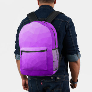 Sac À Dos Imprimé Motif de maillage géométrique dégradé violet
