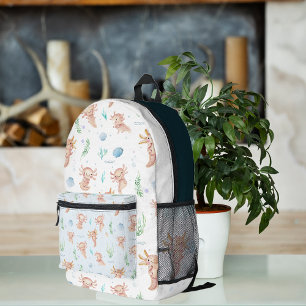 Sac À Dos Imprimé Motif de monogramme axolotl aquarelle mignon