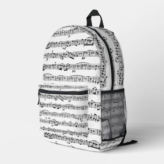 Sac À Dos Imprimé Motif de musique feuille (Coin arrière droit)
