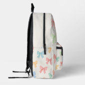 Sac À Dos Imprimé Motif de nœud coquette pastel pour fille mignonne (Gauche)