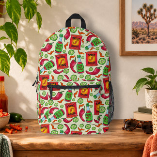 Sac À Dos Imprimé Motif de nourriture épicée ludique