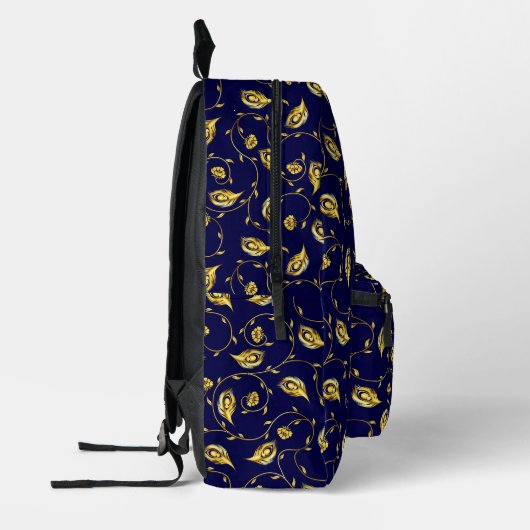 Sac À Dos Imprimé Motif de Peacock Sari (Gauche)