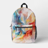 Sac À Dos Imprimé Motif de peinture aquarelle (Recto)