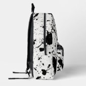 Sac À Dos Imprimé Motif de peinture noire carrelé (Gauche)