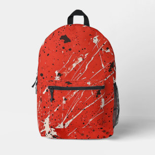 Sac À Dos Imprimé Motif de peinture rouge carrelé