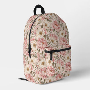 Sac À Dos Imprimé Motif de pivoines fleuries vintage