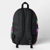 Sac À Dos Imprimé Motif de pixels Abstrait coloré (Verso)