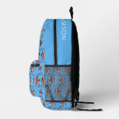 Sac À Dos Imprimé Motif de poisson bleu (Droite)