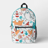 Sac À Dos Imprimé Motif de requin mou (Recto)