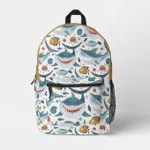 Sac À Dos Imprimé Motif de requin mou (Recto)