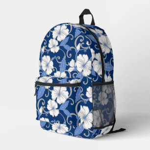 SAC À DOS IMPRIMÉ MOTIF DE RÊVE POLYNÉSIEN EN BLEU