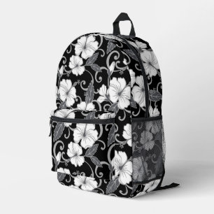 SAC À DOS IMPRIMÉ MOTIF DE RÊVE POLYNÉSIEN EN NOIR