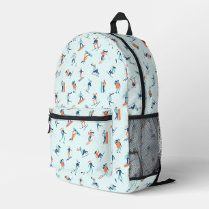 Sac À Dos Imprimé Motif de sports d'hiver