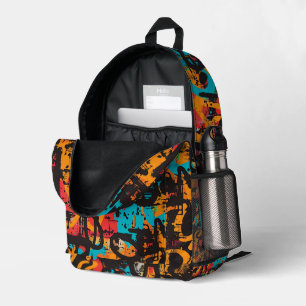 Sac À Dos Imprimé Motif de streetwear urbain graffiti