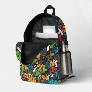 Sac À Dos Imprimé Motif de streetwear urbain graffiti