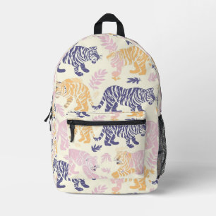 Sac À Dos Imprimé Motif de tigre Pastel Carrelé