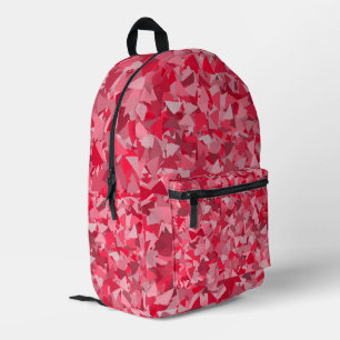 Sac À Dos Imprimé Motif de triangle rose rouge