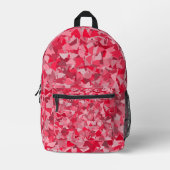 Sac À Dos Imprimé Motif de triangle rose rouge (Recto)