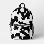 Sac À Dos Imprimé Motif de vache noir et blanc (Recto)