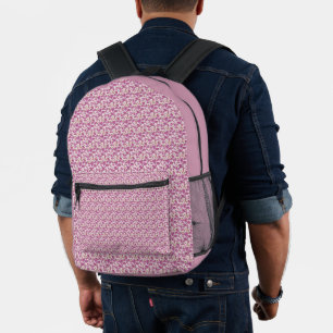 Sac À Dos Imprimé Motif de vigne botanique rose, design floral de la