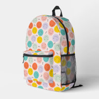 Motif de visage joyeux souriant coloré