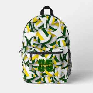 Sac À Dos Imprimé motif de volley-ball or vert couleurs d'équipe spo
